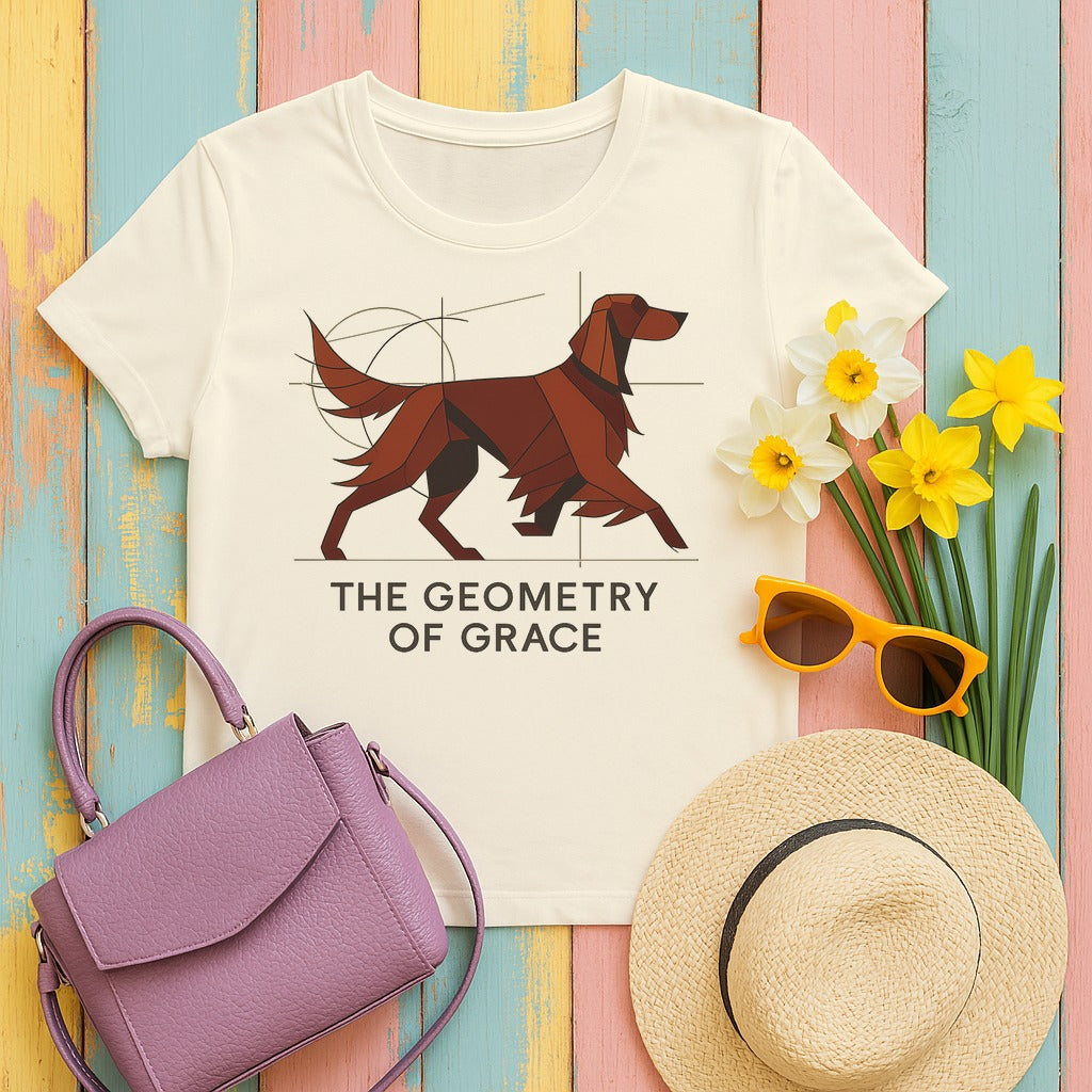 Irish Setter Geometry of Grace T-shirt in Natural