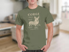 Vintage Style Corgi Chart Artistic Graphic T-shirt