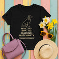 Field Spaniel Hunting Boating Walking Watching TV Tee in Black