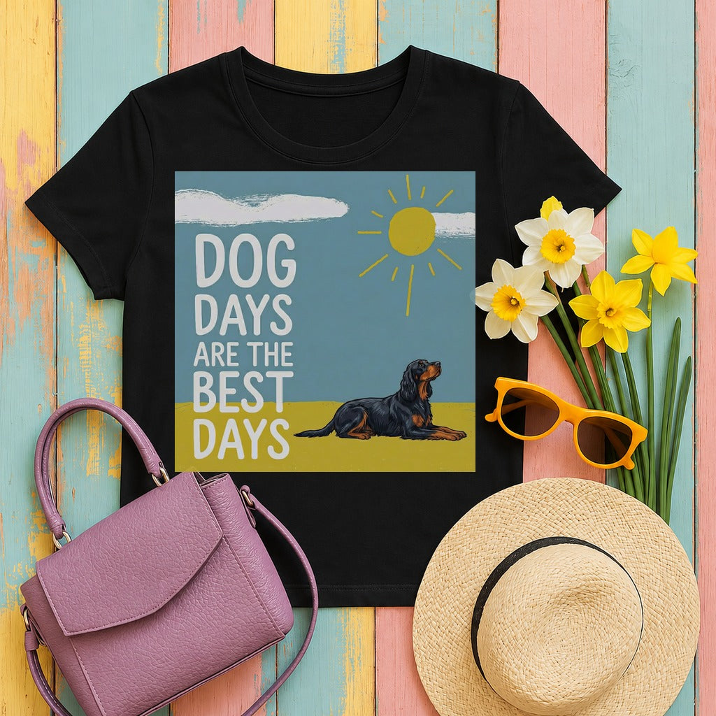 w4hero dog-days-are-the-best-days-gordon-setter-t-shirt tee flat lay hero v8