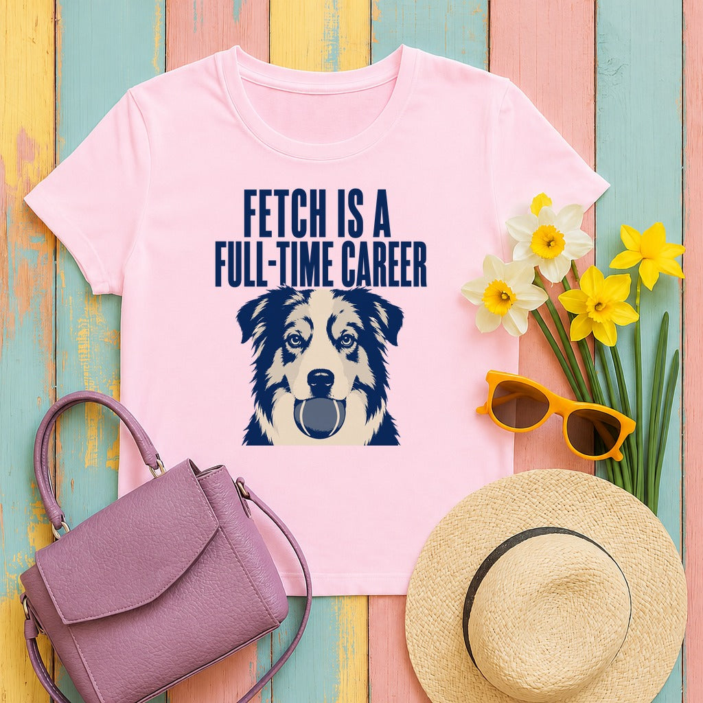 Fetch Career Aussie T-Shirt in Light Pink