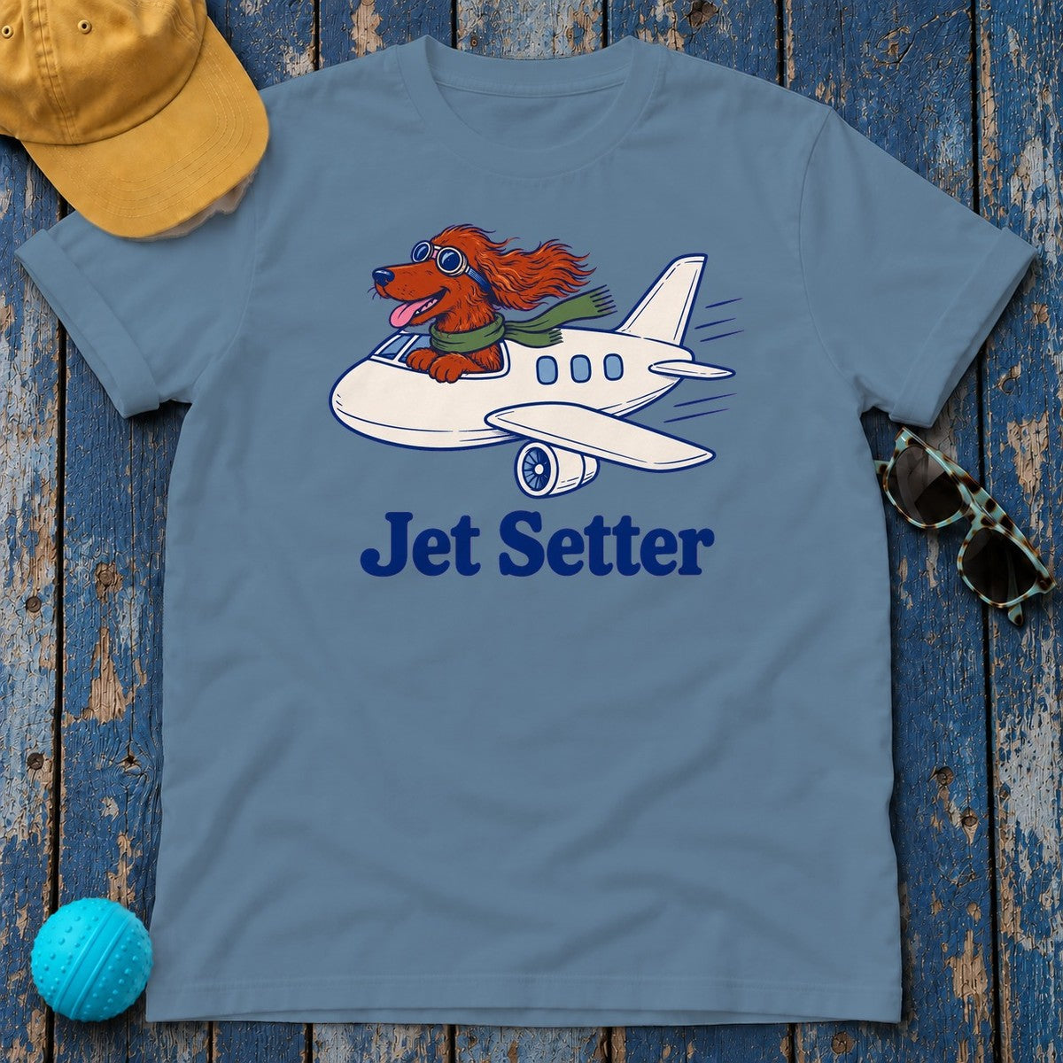 Irish Setter Jet Setter Tee in Steel Blue