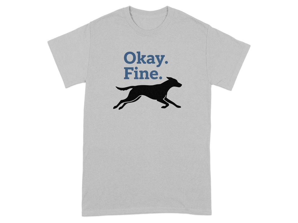 Okay Fine Dog Silhouette Print Graphic T-Shirt