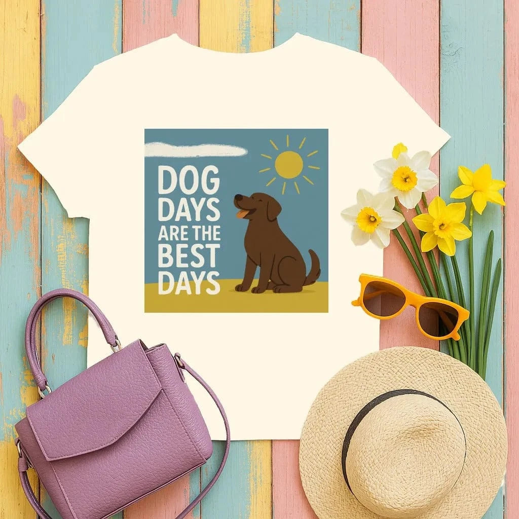Dog Days Are the Best Days Chocolate Lab T-Shirt T-shirt
