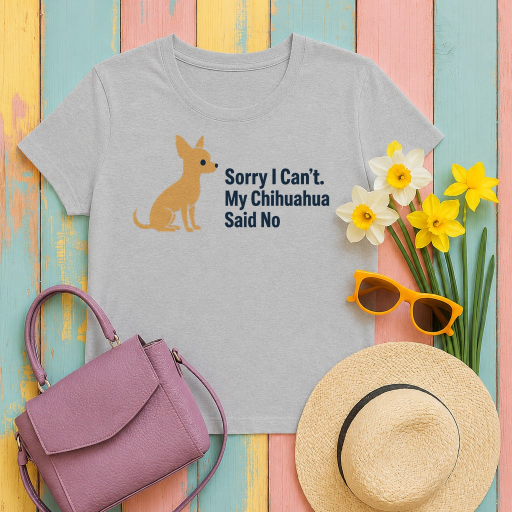 Chihuahua Said No T-Shirt in Sport Grey