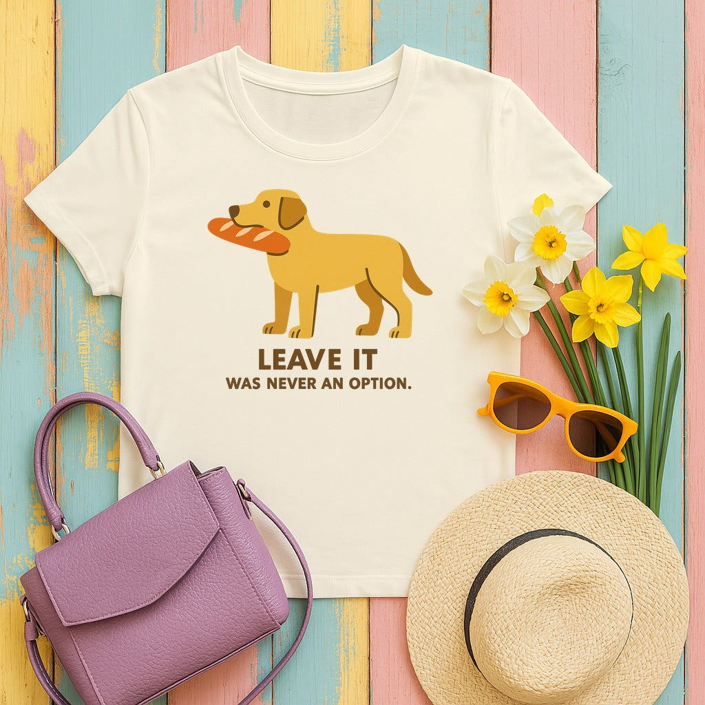 Yellow Lab Leave It Tee in Natural