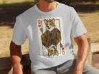 Corgi Queen Heart Playing Card Graphic T-Shirt