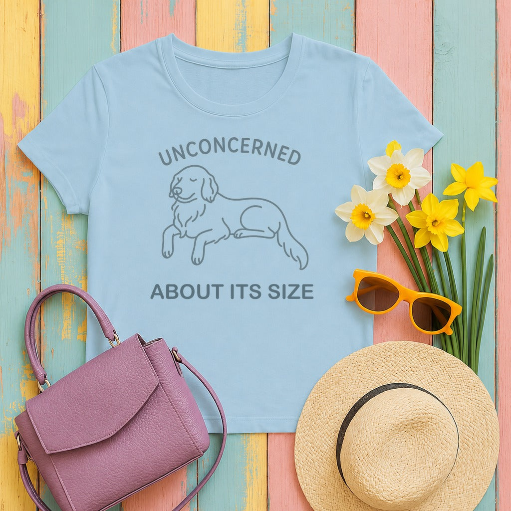 Flat-Coat Unconcerned About Its Size Tee in Light Blue