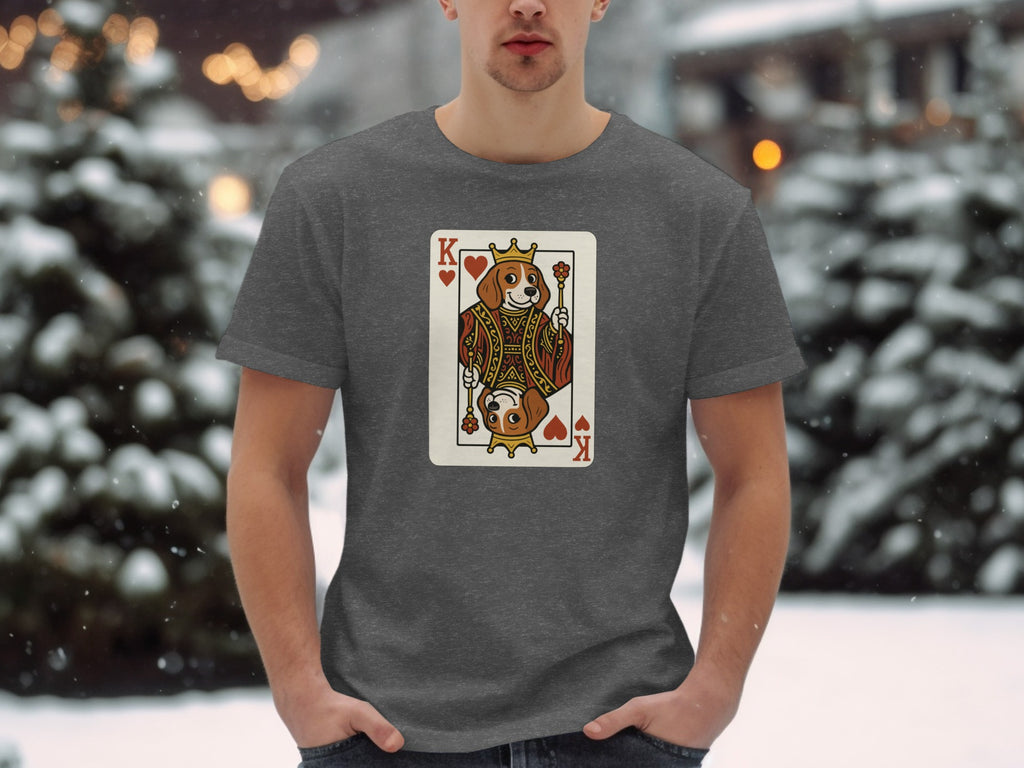 King of Hearts Playing Card Panda Print T-Shirt