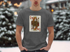 King of Hearts Playing Card Panda Print T-Shirt