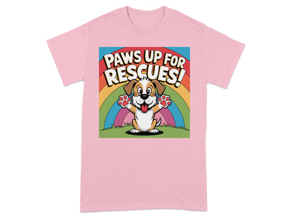 Paws Up For Rescues Rainbow Dog T-Shirt product type
