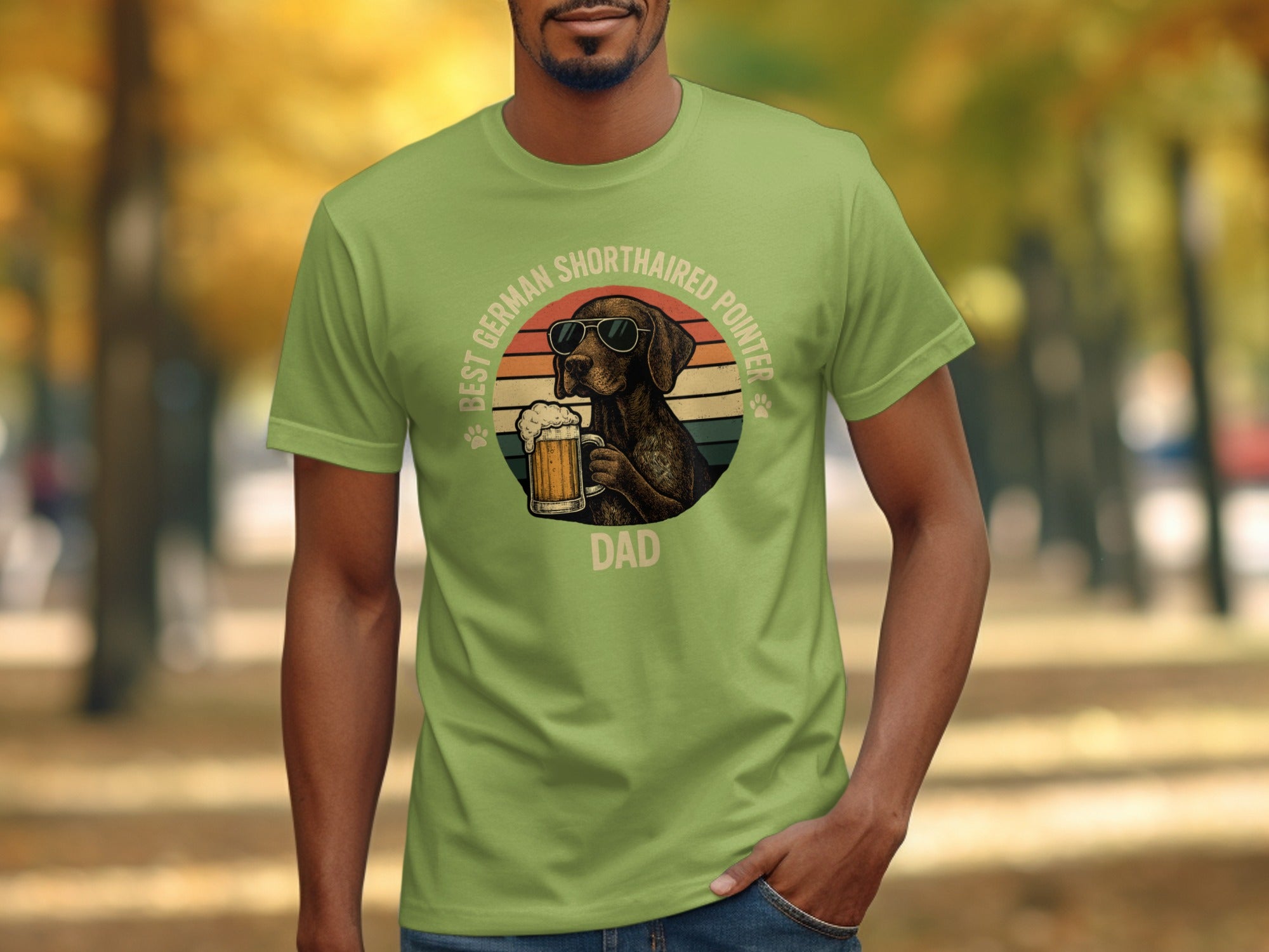 Best German Shorthaired Pointer Dad Graphic T-Shirt