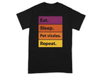 Eat Sleep Pet Vizslas Repeat Graphic T-Shirt