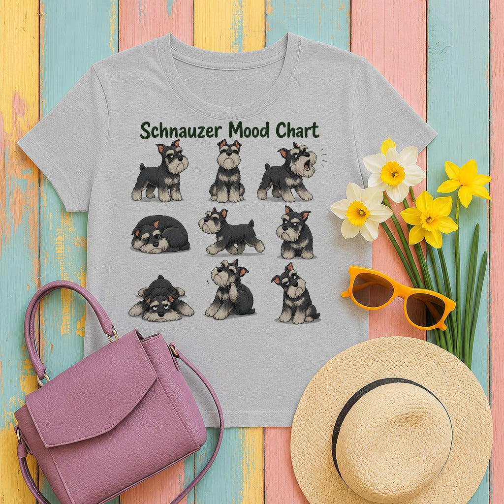 migbackfill the-schnauzer-mood-chart-t-shirt tee flat lay hero v8
