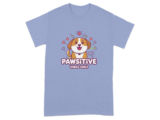 Pawsitive Vibes Only Cute Dog Lover Graphic T-Shirt product type