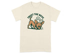 T-shirt with cartoon chihuahua sniffing and text "TRUST THE NOSE"
