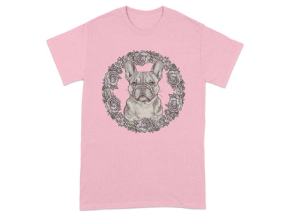 French Bulldog within Roses Graphic Tee product type