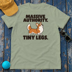 Massive Authority Tiny Legs Corgi T-Shirt — Sage