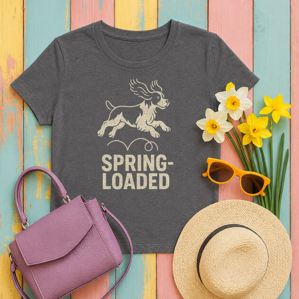 Spring-Loaded Springer Tee in Dark Grey Heather