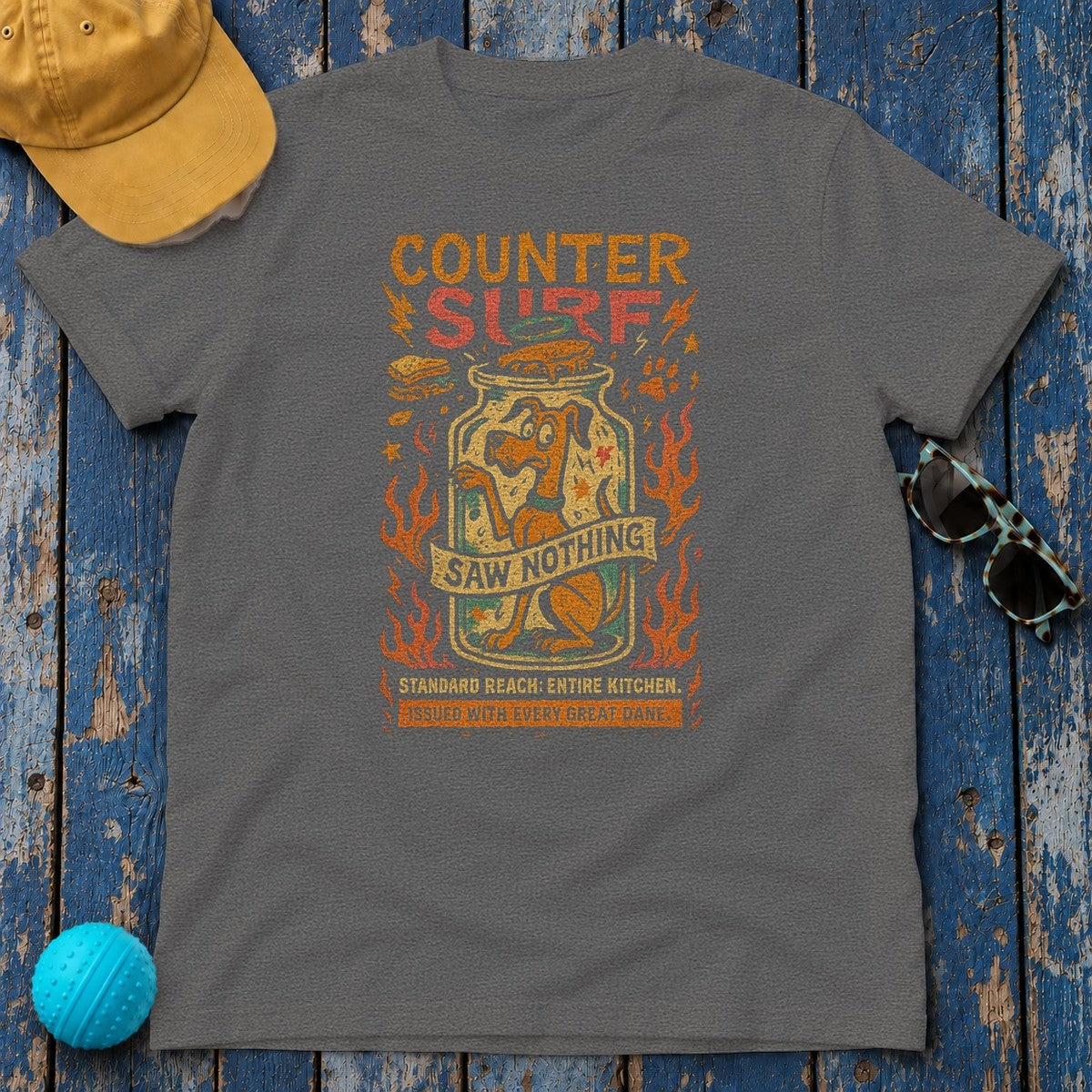 Great Dane Counter Surf T-Shirt in Dark Grey Heather