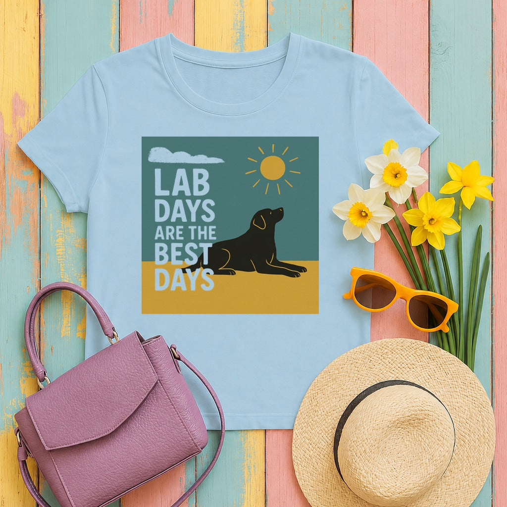 Black Lab Days T-Shirt in Light Blue