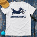 Airborne Briefly Corgi T-Shirt — White