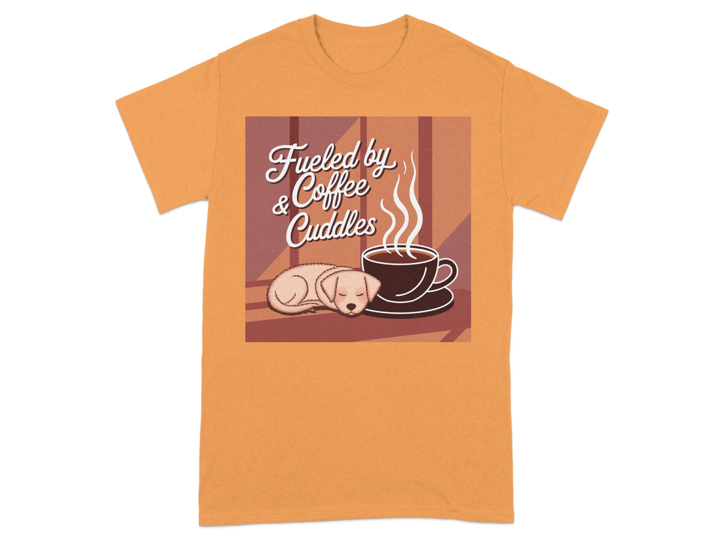 Fueled by Coffee and Cuddles Graphic T-shirt product
