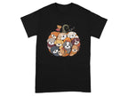 Cute Autumn Puppies in Pumpkin Graphic T-Shirt