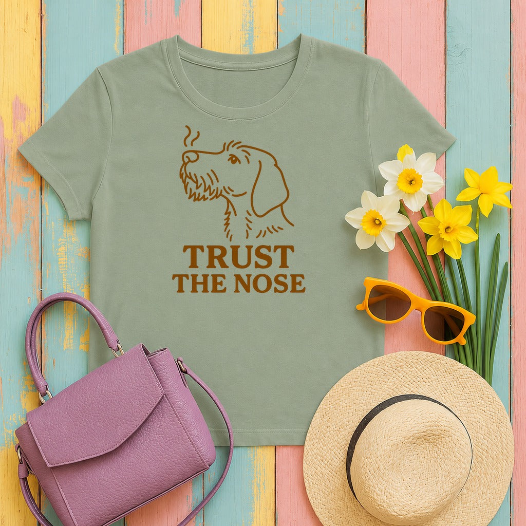 Wirehaired Vizsla Trust the Nose Tee in Sage