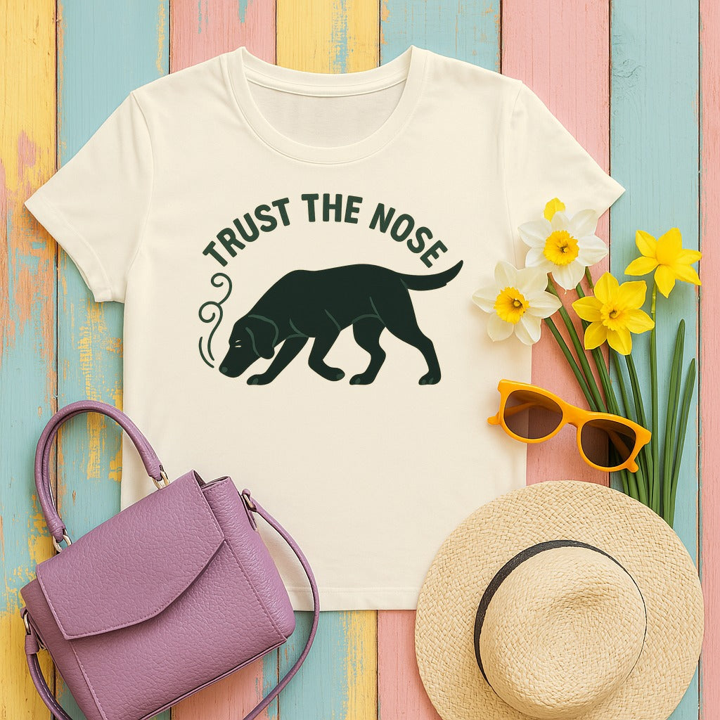 Black Lab Trust the Nose T-shirt in Natural