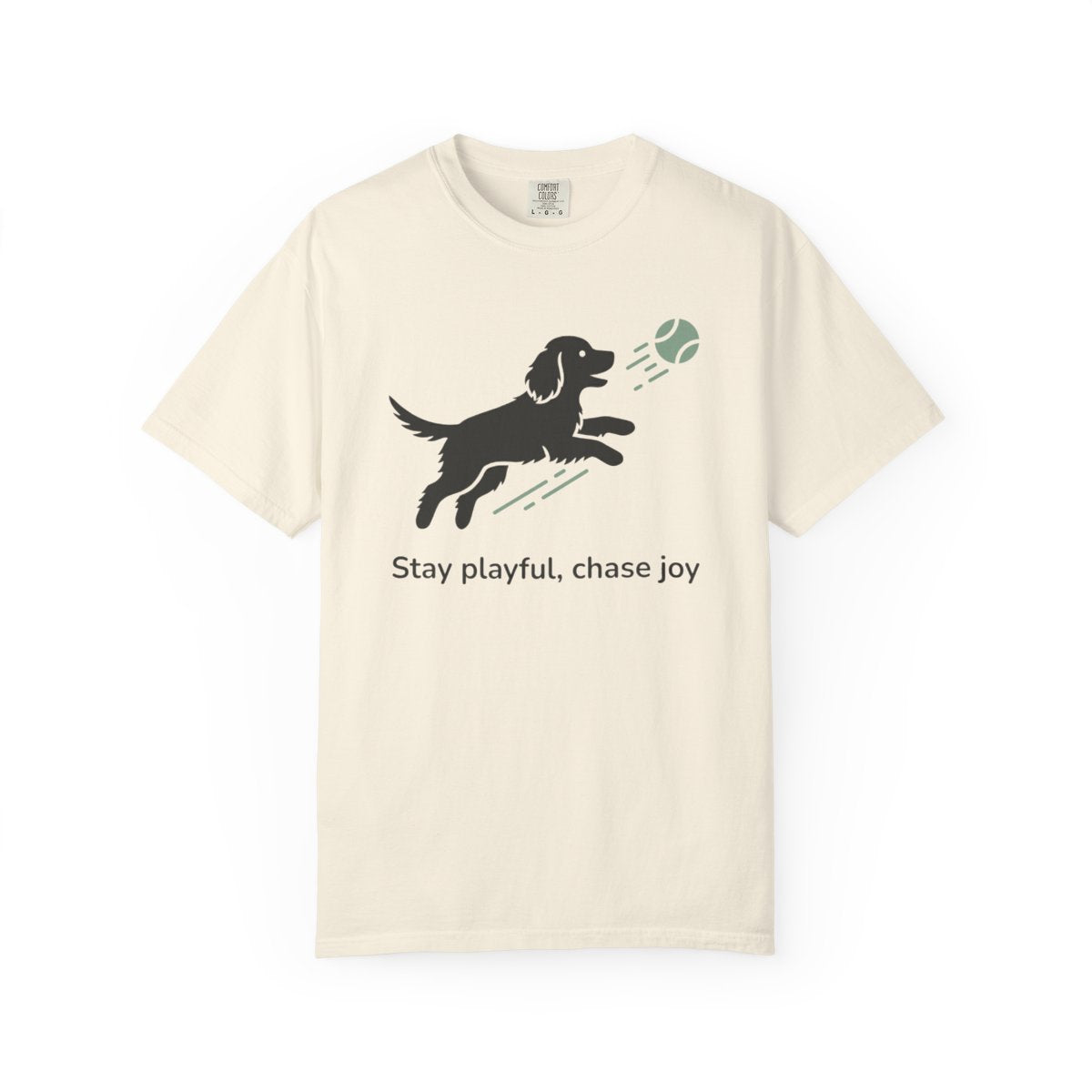 Stay playful chase joy dog graphic t-shirt product