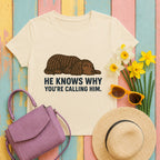 American Water Spaniel knows why youre calling tee flat lay