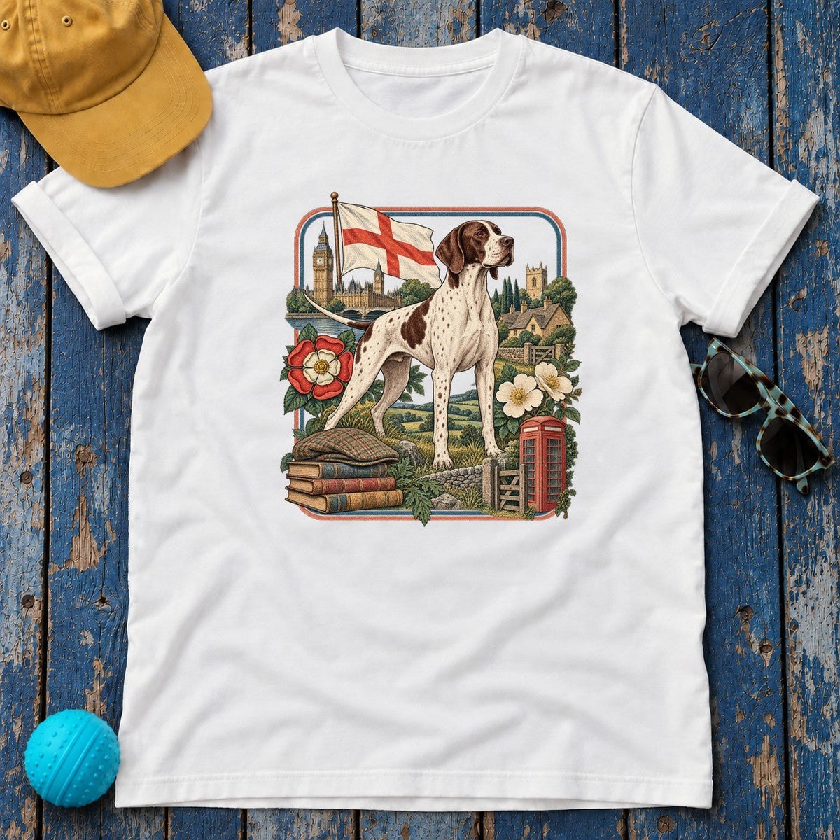 Pointer England Heritage T-Shirt in White