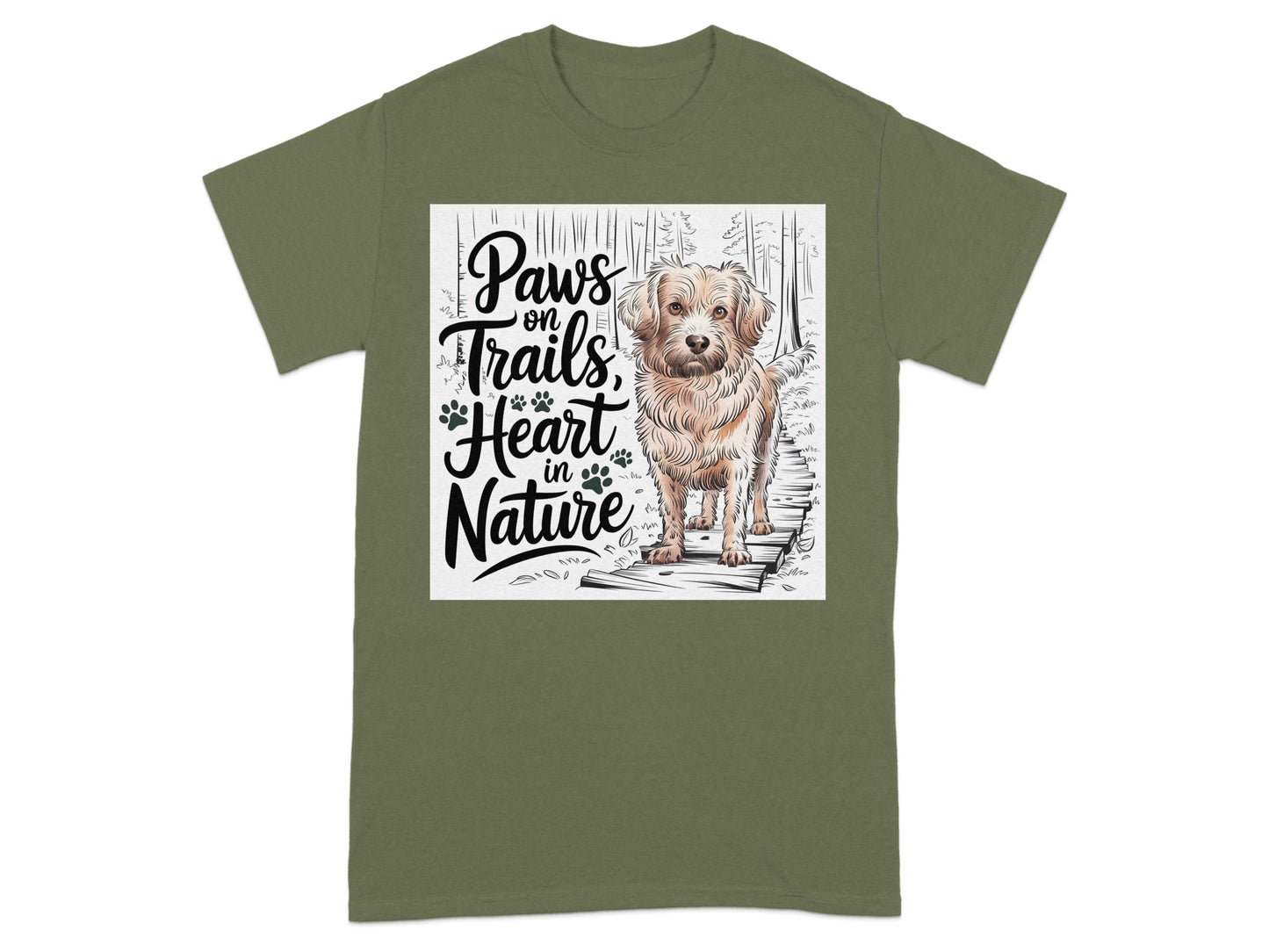 Paws on Trails Heart in Nature T-shirt product type