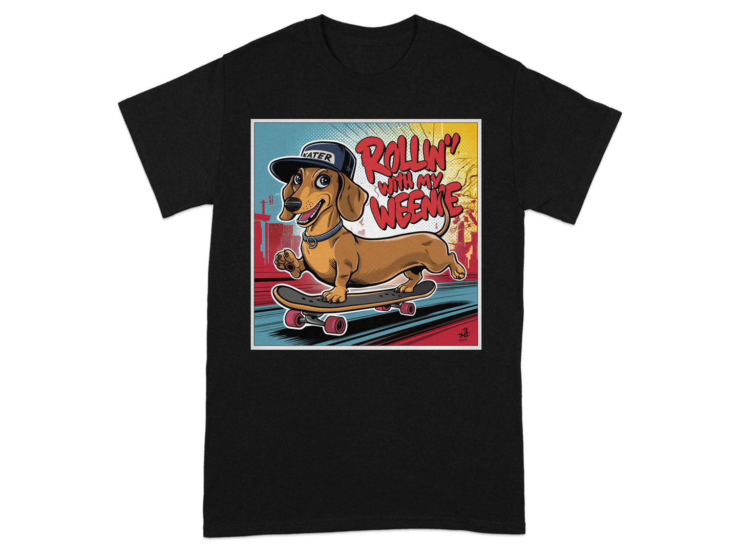 Rollin With My Weenie Graphic Skateboarding Shirt product