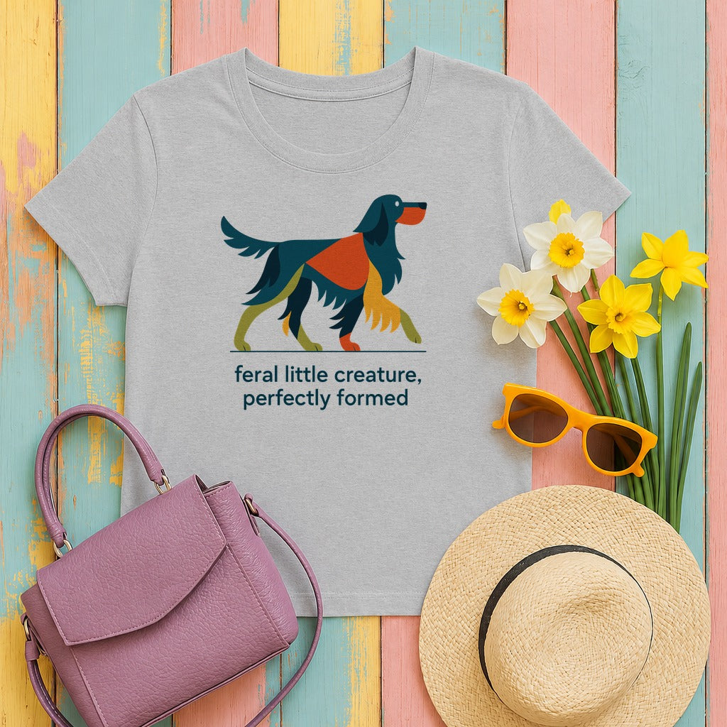 Feral Little Creature Gordon Setter T-Shirt in Sport Grey