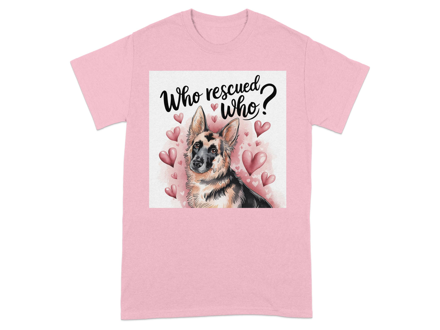 Who Rescued Who Dog Themed Graphic T-Shirt Product