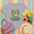 Cocker Sock Retrieval Champion Tee in Athletic Heather