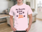 My favorite kid has four paws printed t-shirt