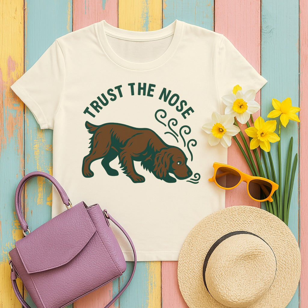 Boykin Spaniel Trust the Nose T-shirt in Natural