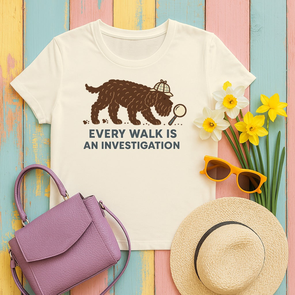 Barbet Every Walk Is an Investigation Tee in Natural