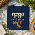 German Shepherd fetch tee flat-lay