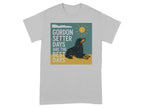 Gordon Setter Days are the best days text with dog illustration on light grey t-shirt.