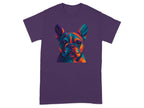 Colorful Geometric Bulldog Print Graphic T-shirt