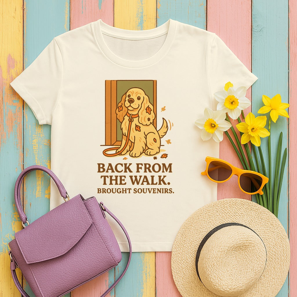 Cocker Brought Souvenirs Tee in Natural