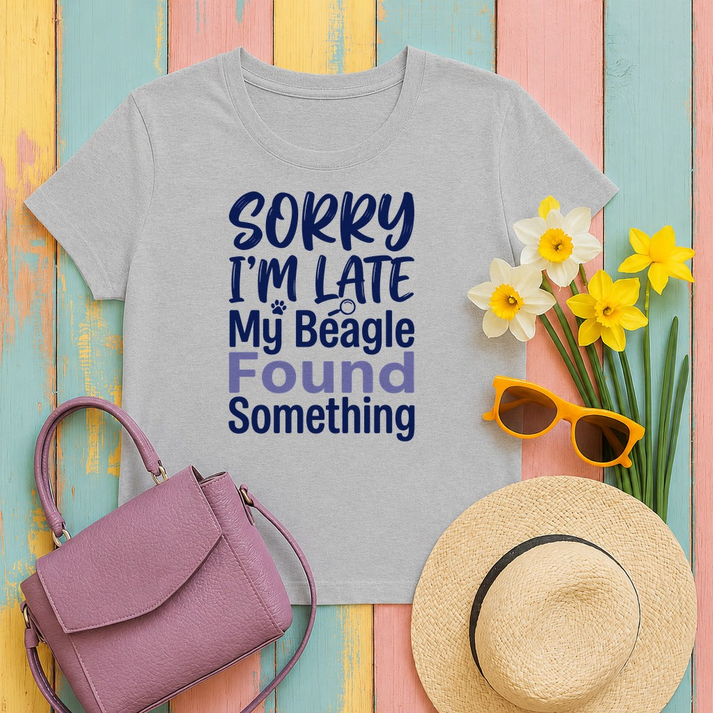 My Beagle Found Something Funny T-Shirt in Sport Grey