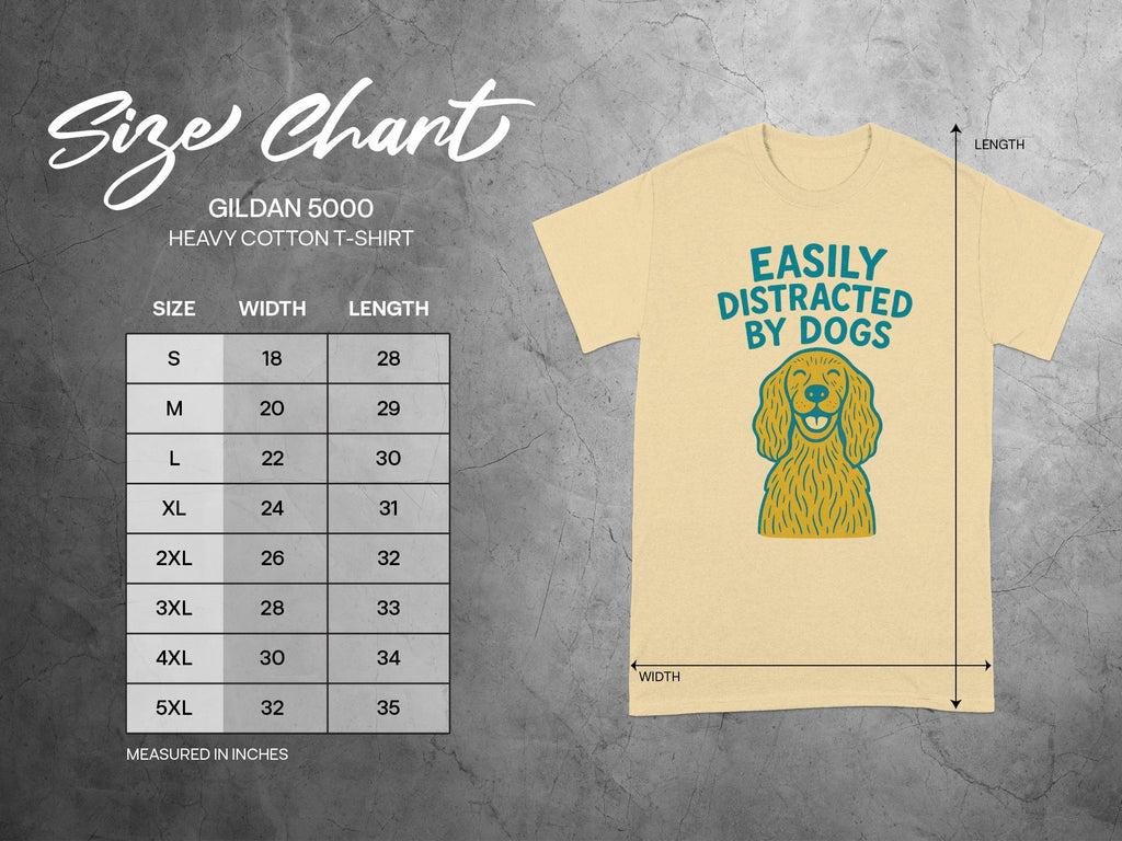 Easily Distracted By Dogs Funny Graphic T-shirt