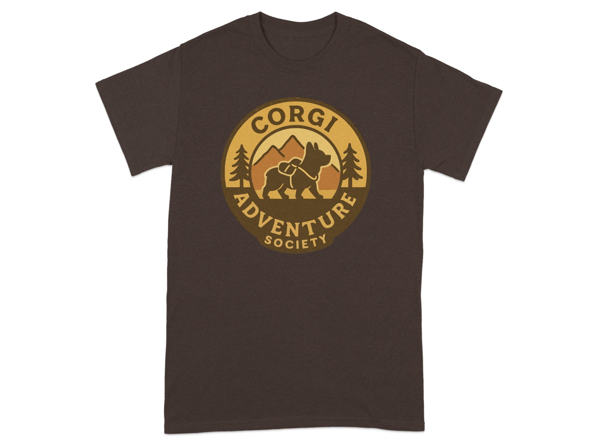 Corgi Adventure Society T-Shirt Fun Graphic Tee