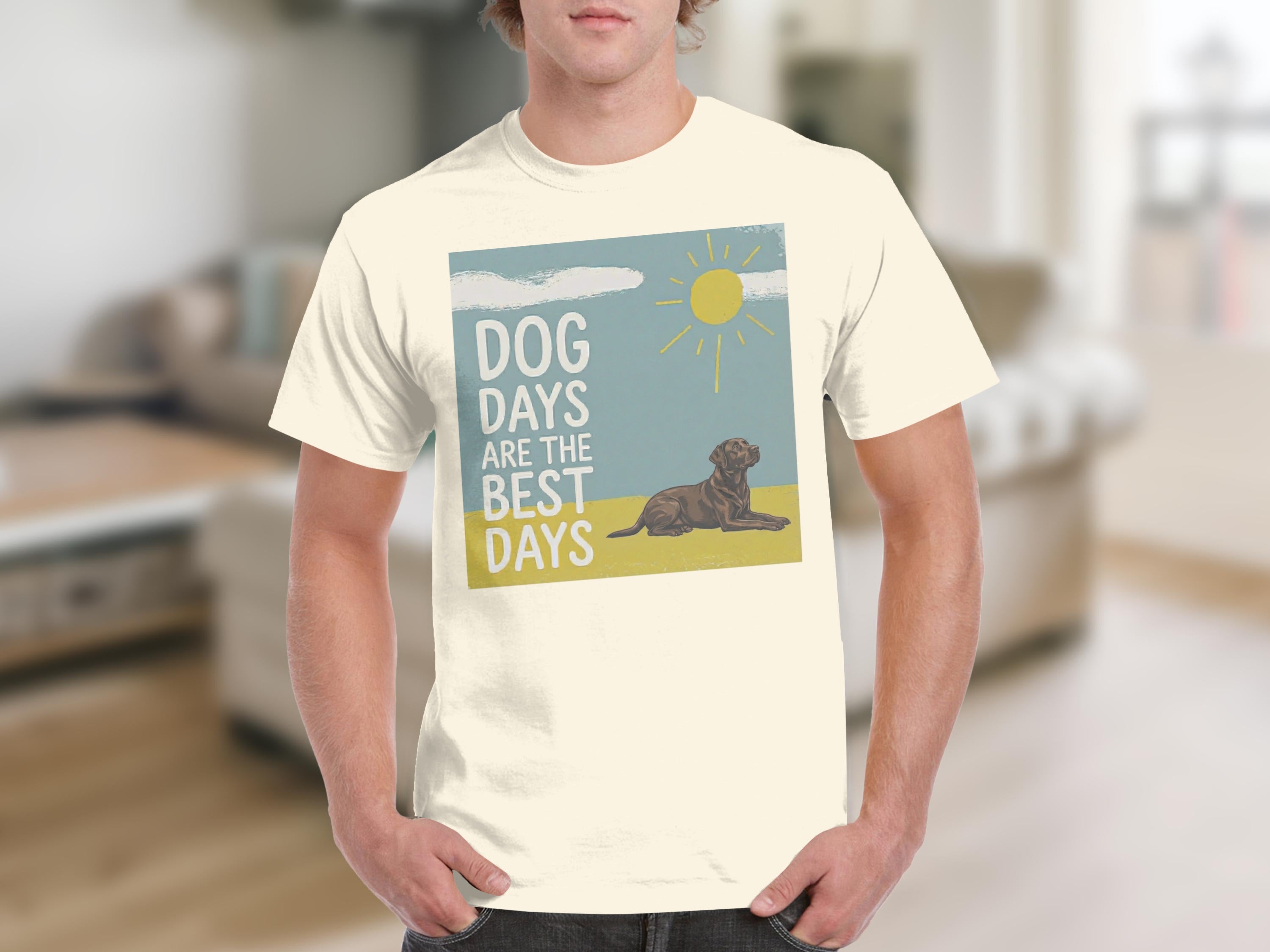 Dog Days Are The Best Days Graphic Tee Shirt