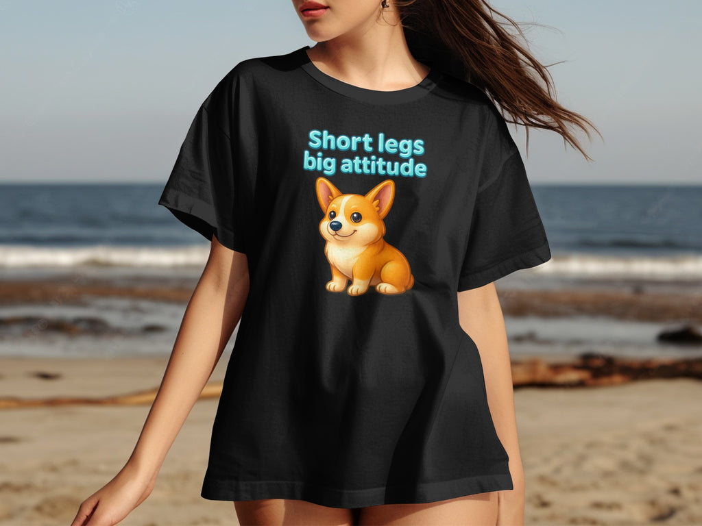 Short Legs Big Attitude Corgi Graphic T-Shirt